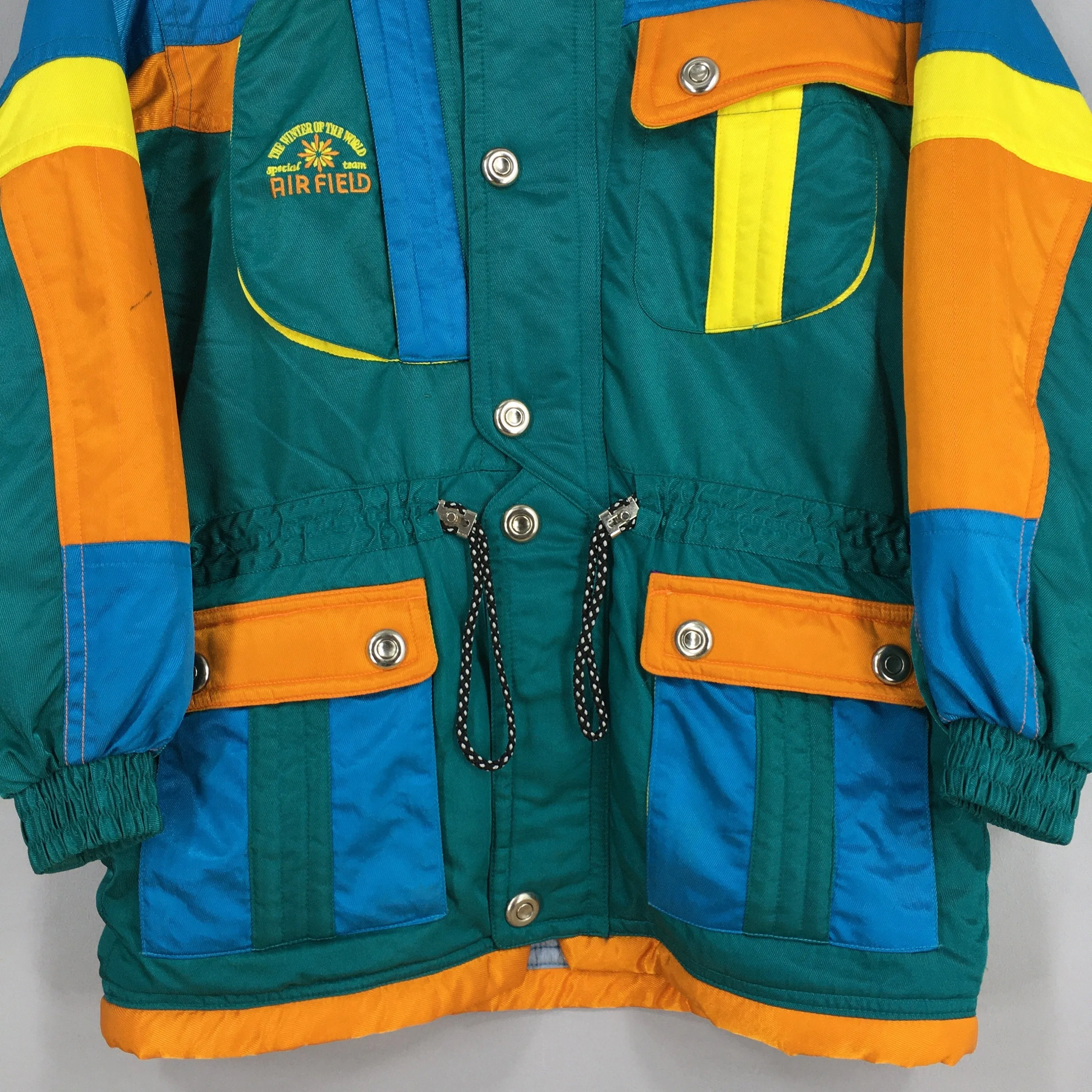 Air Field Multicolor Retro Ski Jacket XLarge