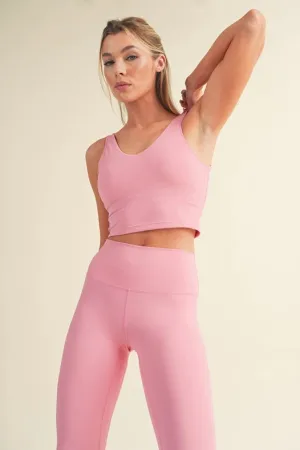 Aligned Performance Cropped Tank Top Pink