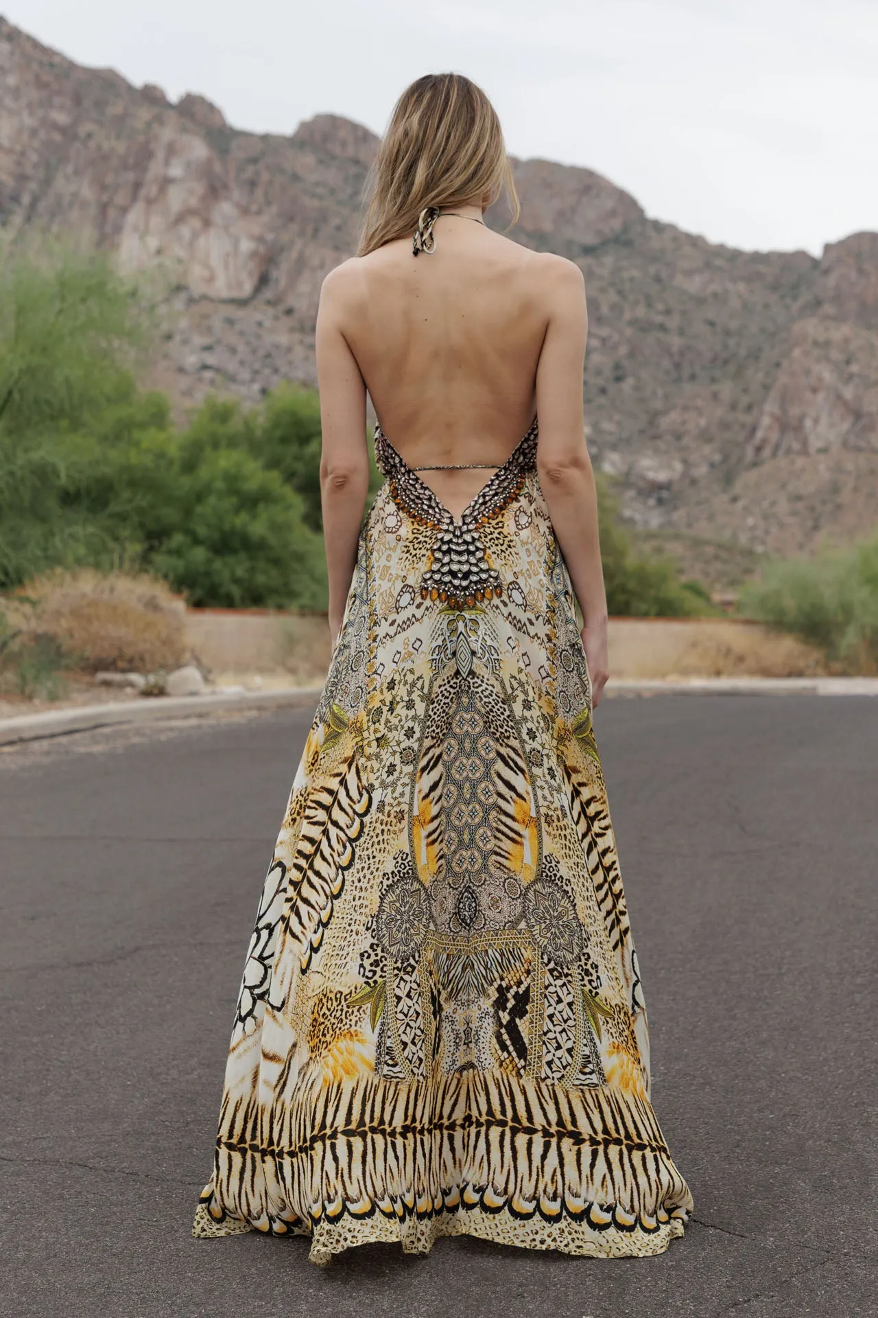 Animal Print Designer Maxi Dress
