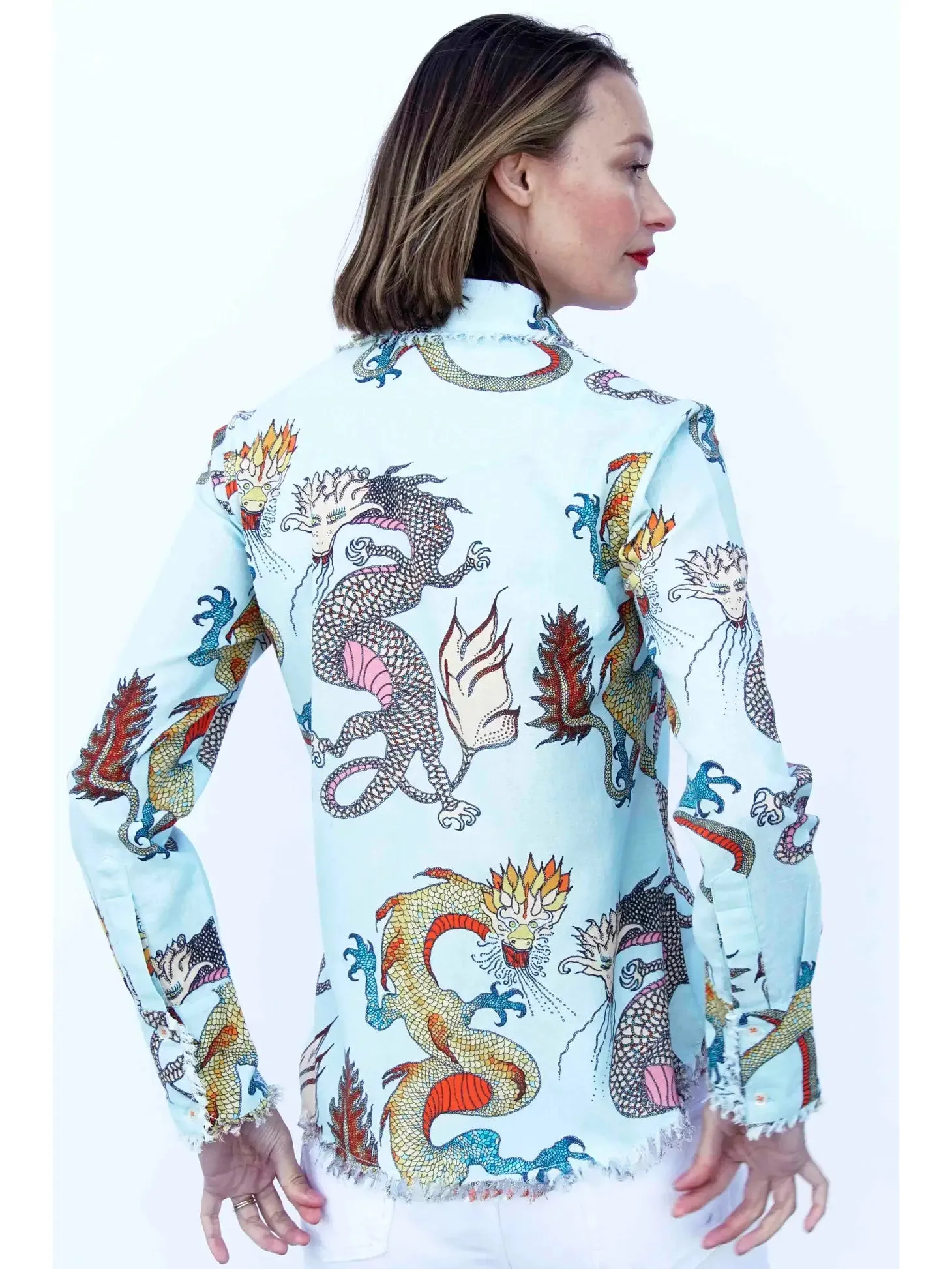 Aqua Cape Cod Dragon Blouse