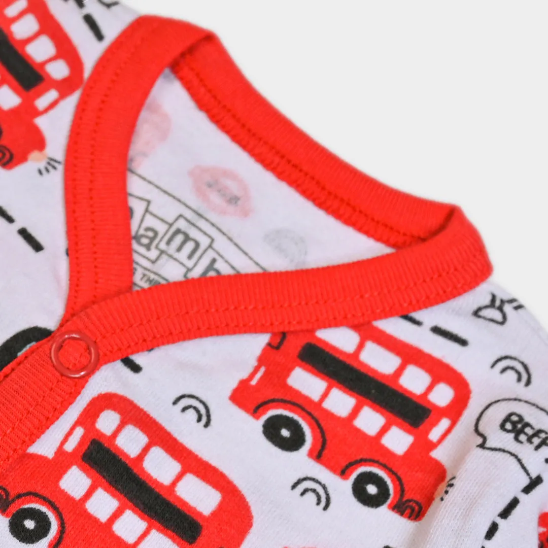 Baby Pajama Set - Red Bus Theme