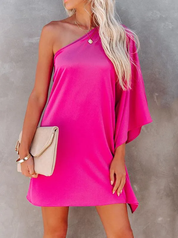 Black One-Sleeve Dress