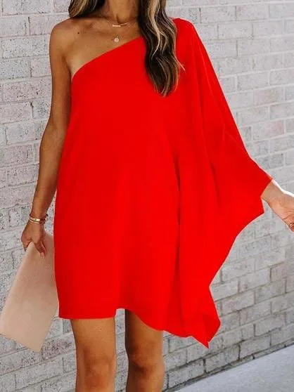 Black One-Sleeve Dress