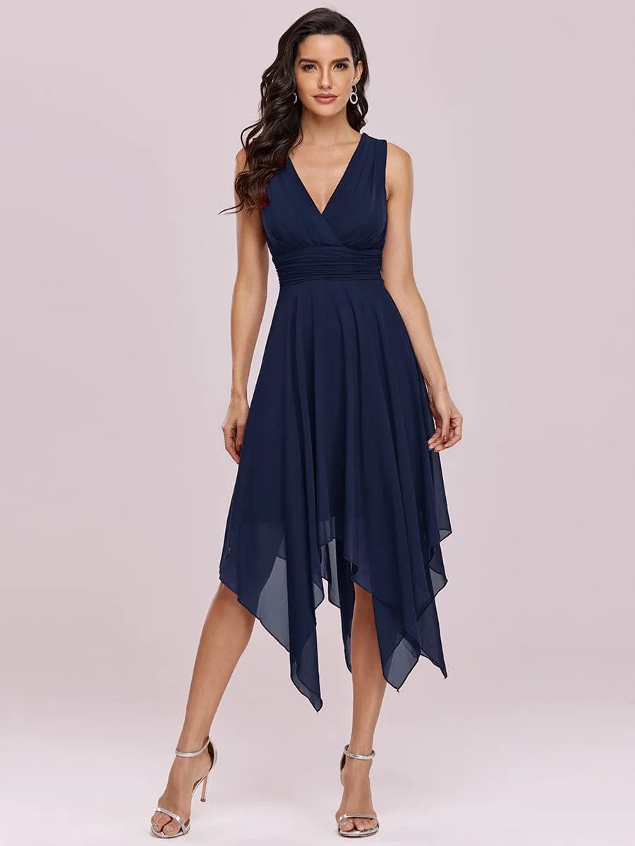Breathtaking Burgundy Chiffon Dress for Bridesmaids