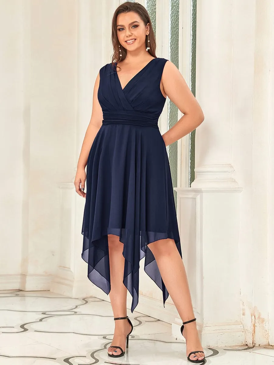 Breathtaking Burgundy Chiffon Dress for Bridesmaids