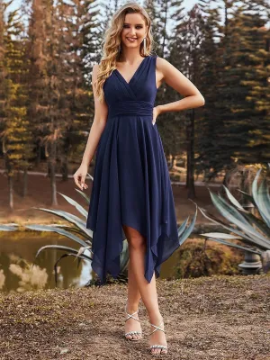 Breathtaking Burgundy Chiffon Dress for Bridesmaids