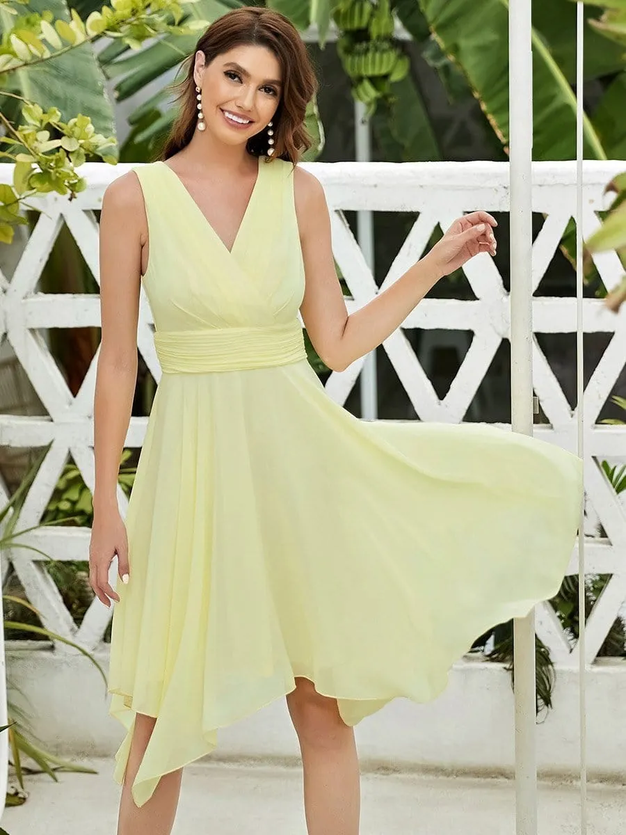 Breathtaking Burgundy Chiffon Dress for Bridesmaids
