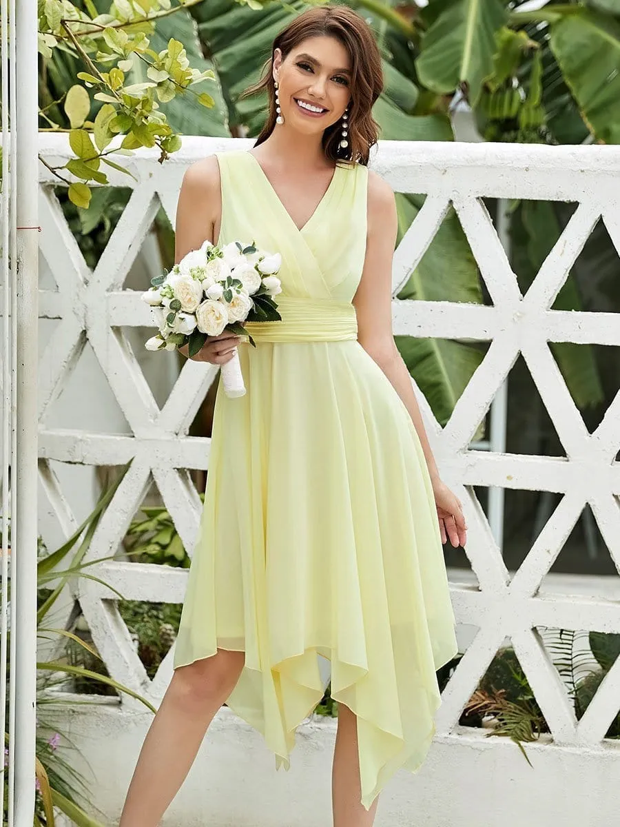 Breathtaking Burgundy Chiffon Dress for Bridesmaids