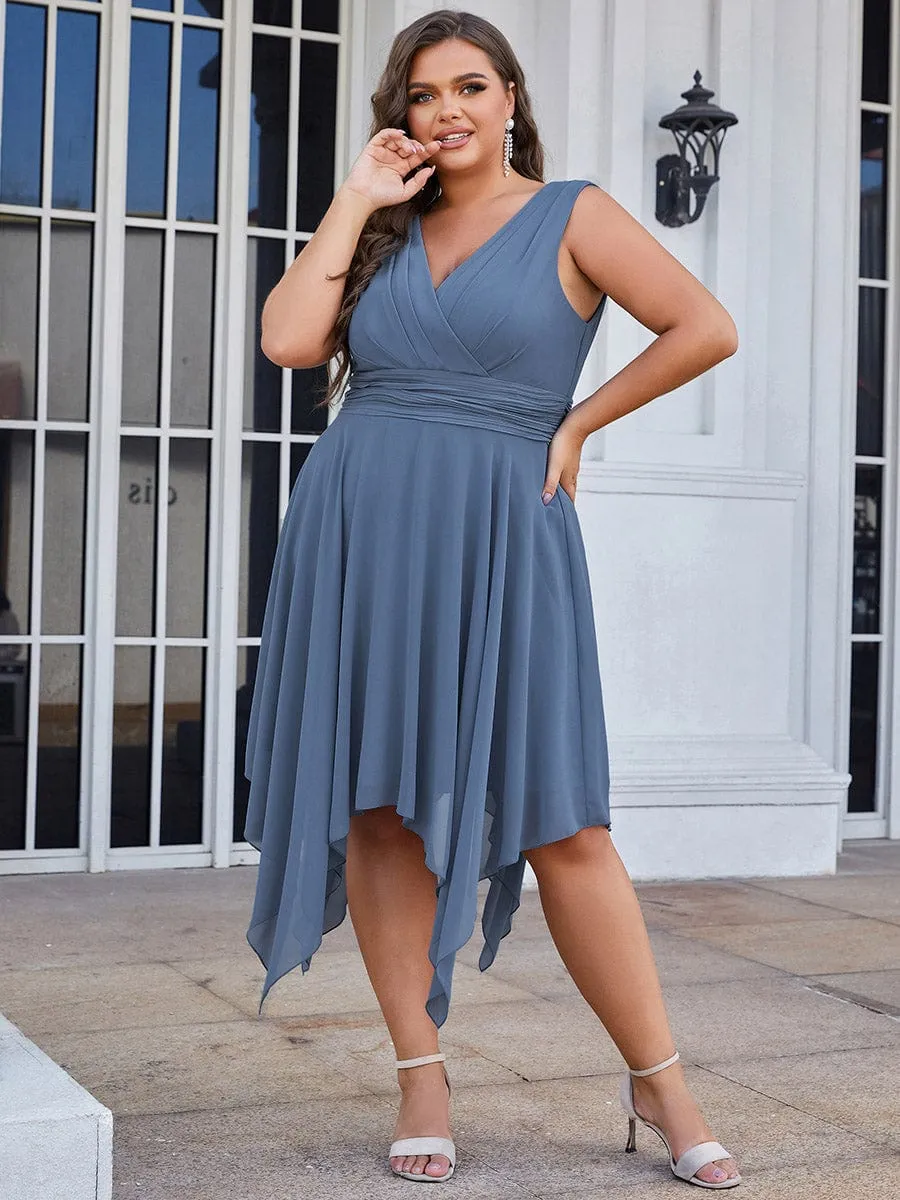 Breathtaking Burgundy Chiffon Dress for Bridesmaids