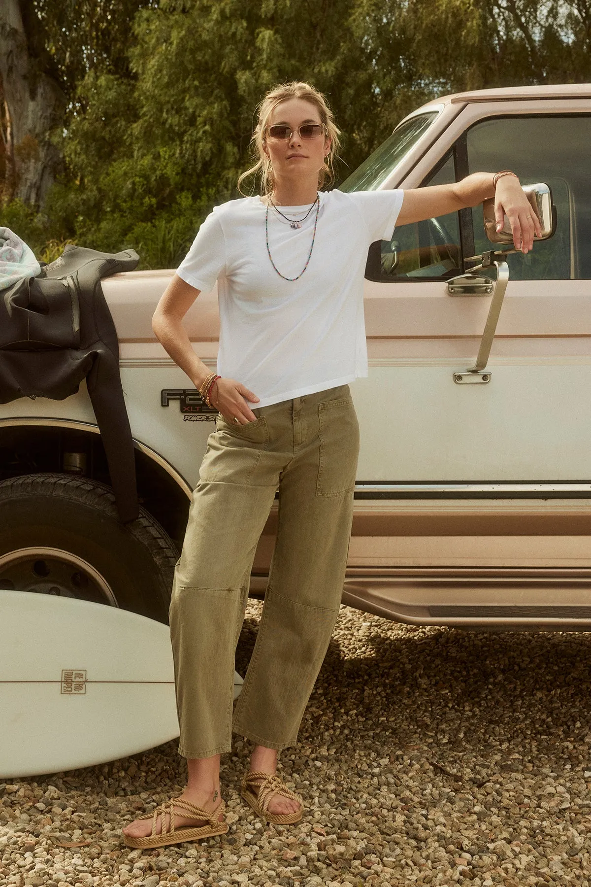 BRYLIE SANDED TWILL UTILITY PANT