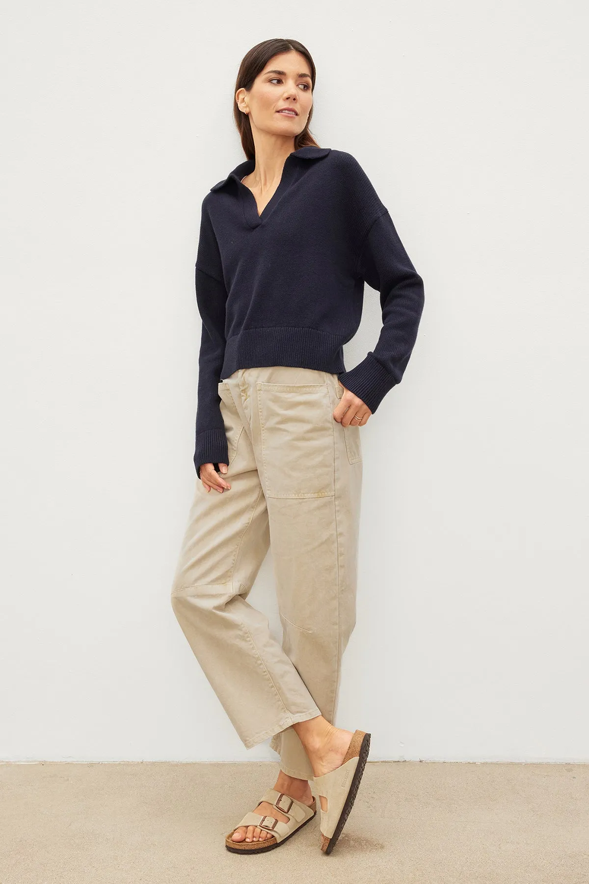 BRYLIE SANDED TWILL UTILITY PANT