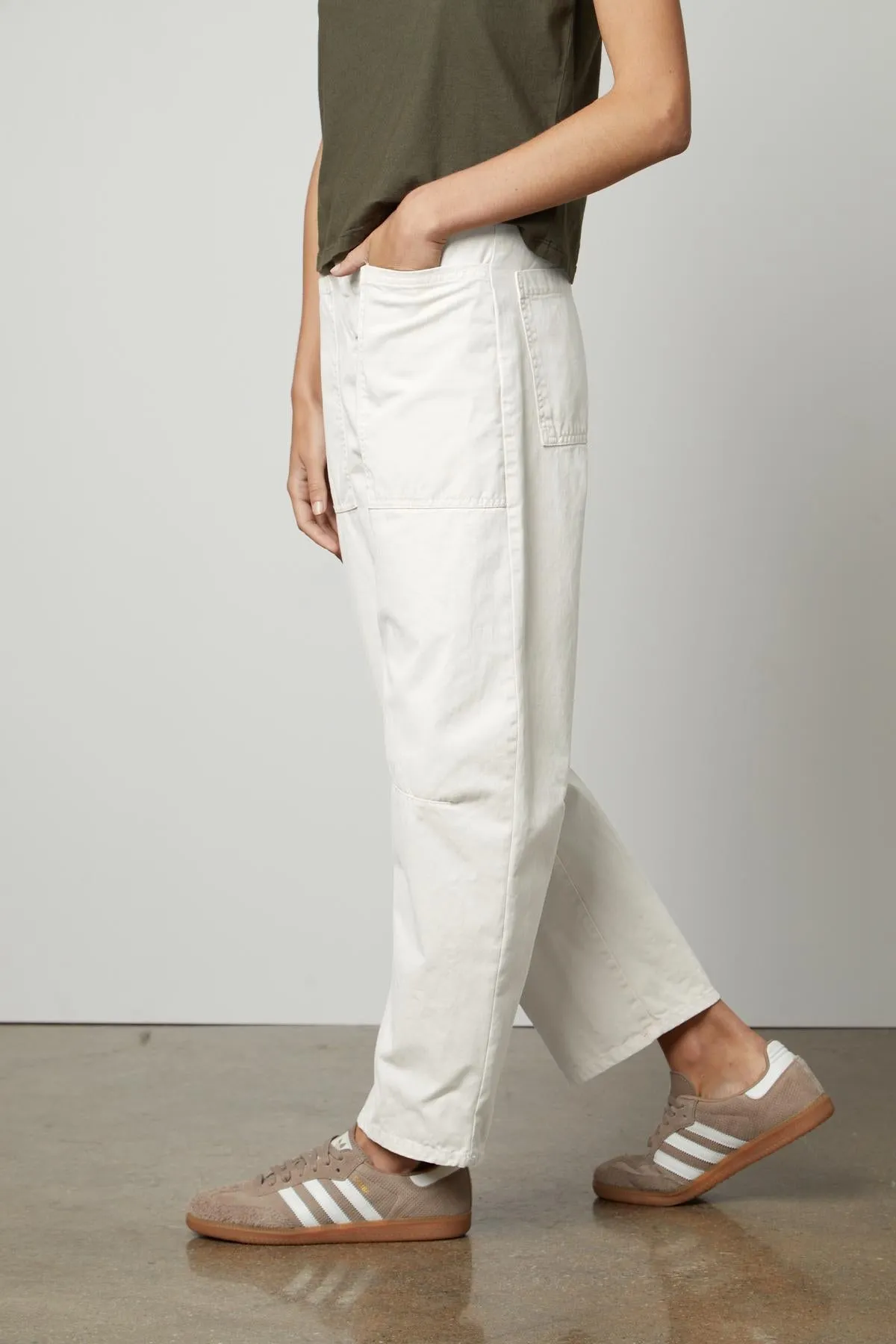 BRYLIE SANDED TWILL UTILITY PANT