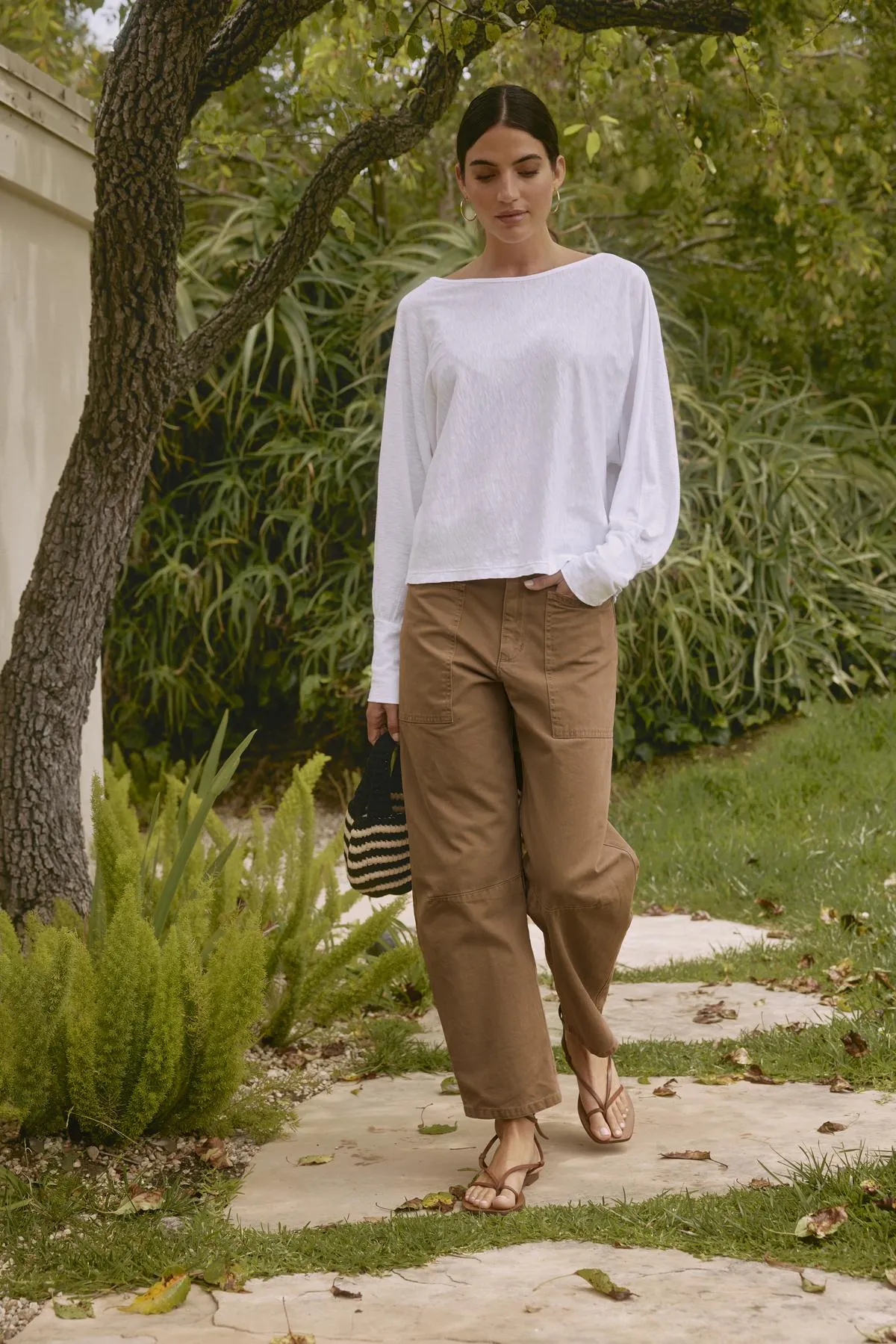 BRYLIE SANDED TWILL UTILITY PANT