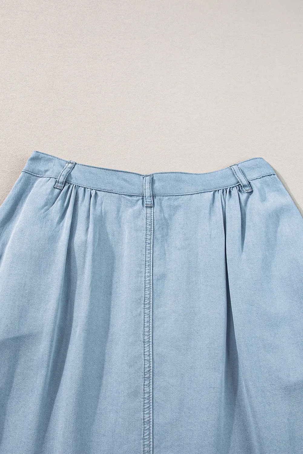 Buttoned Cotton Skirt