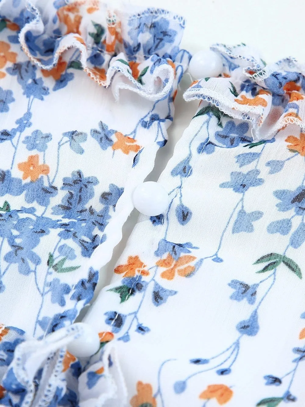 Casual Long Sleeve Floral Dress