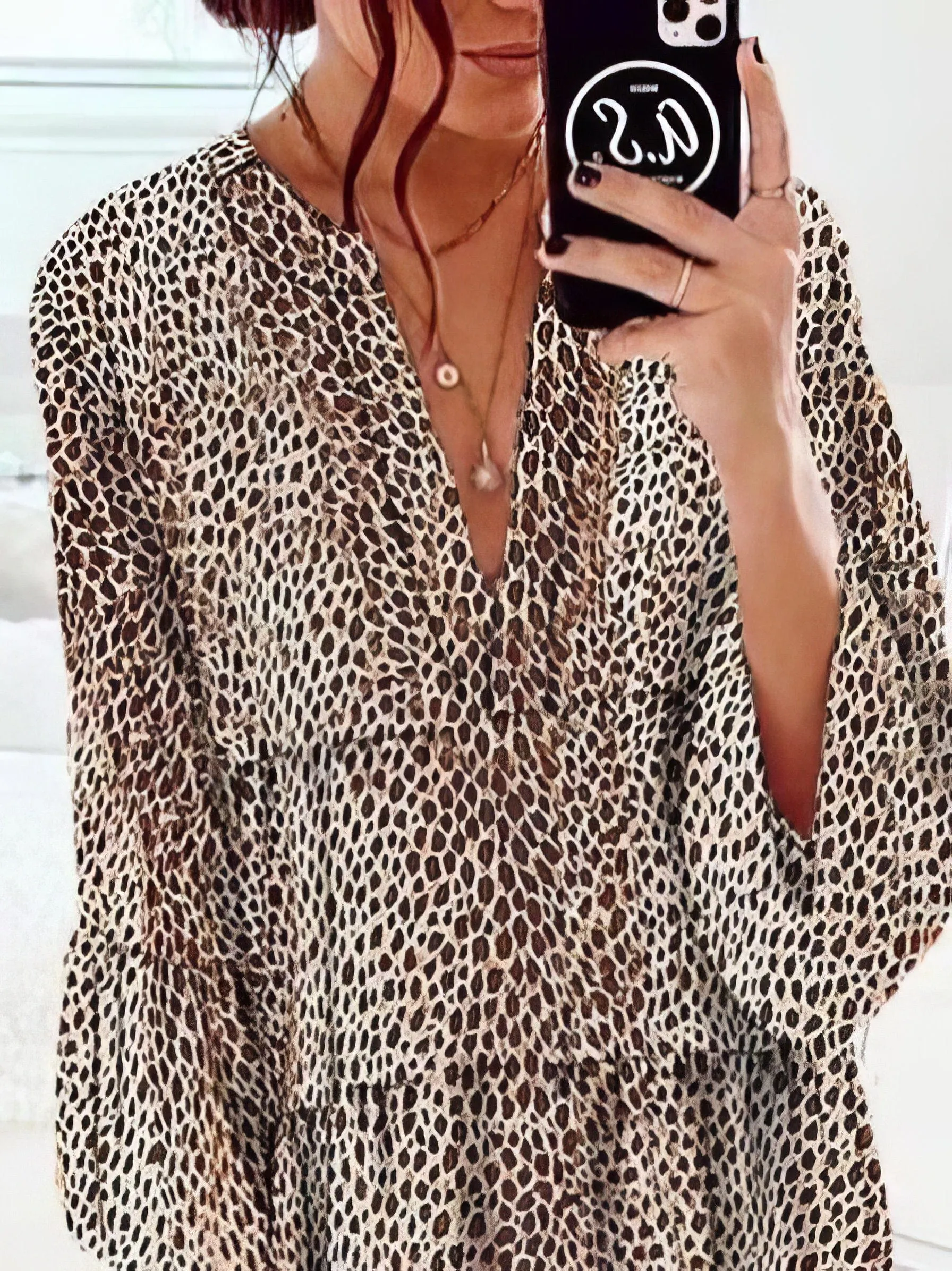 Casual Long Sleeve Floral Dress
