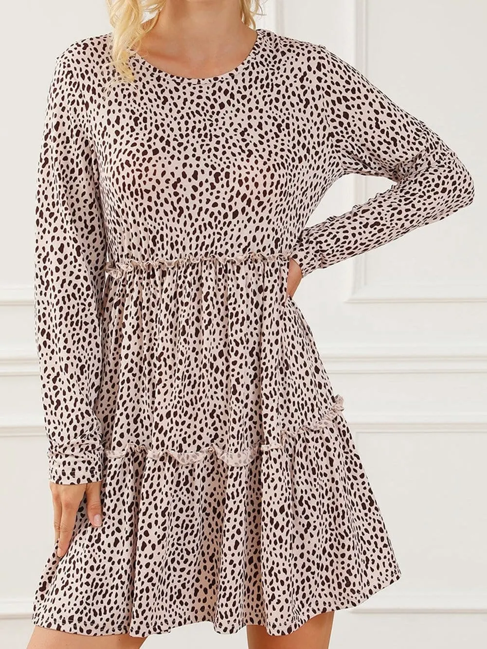 Casual Long Sleeve Floral Dress