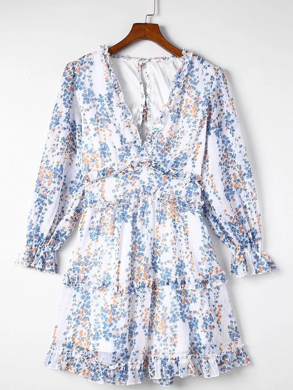Casual Long Sleeve Floral Dress