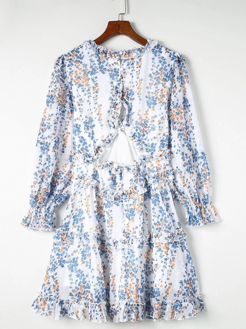 Casual Long Sleeve Floral Dress