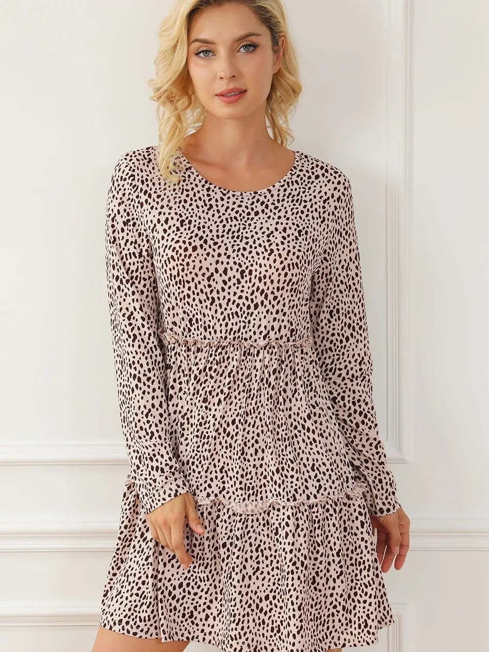 Casual Long Sleeve Floral Dress