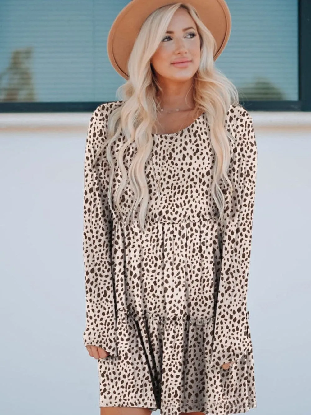 Casual Long Sleeve Floral Dress