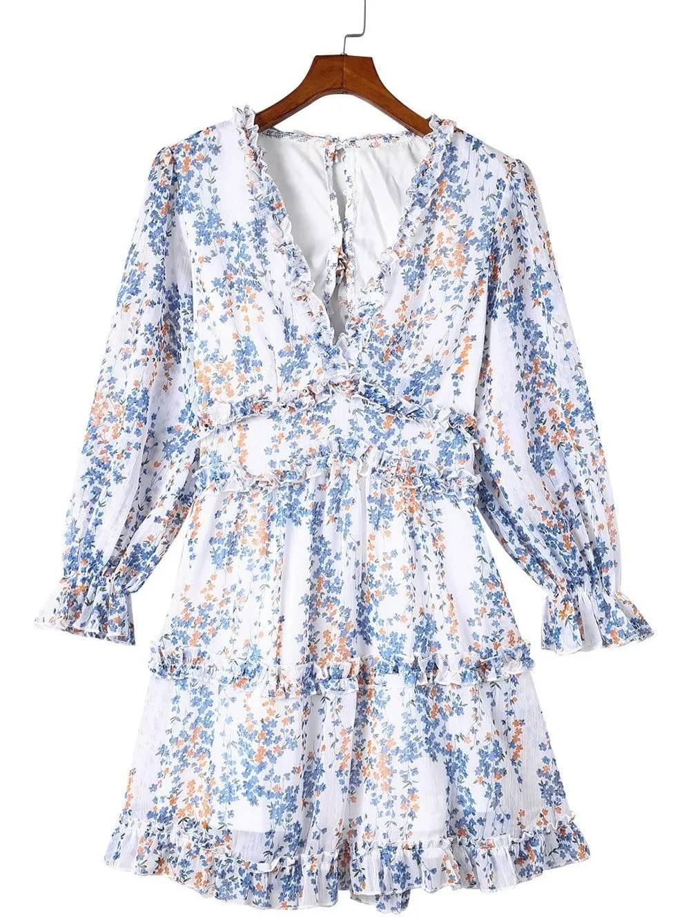 Casual Long Sleeve Floral Dress