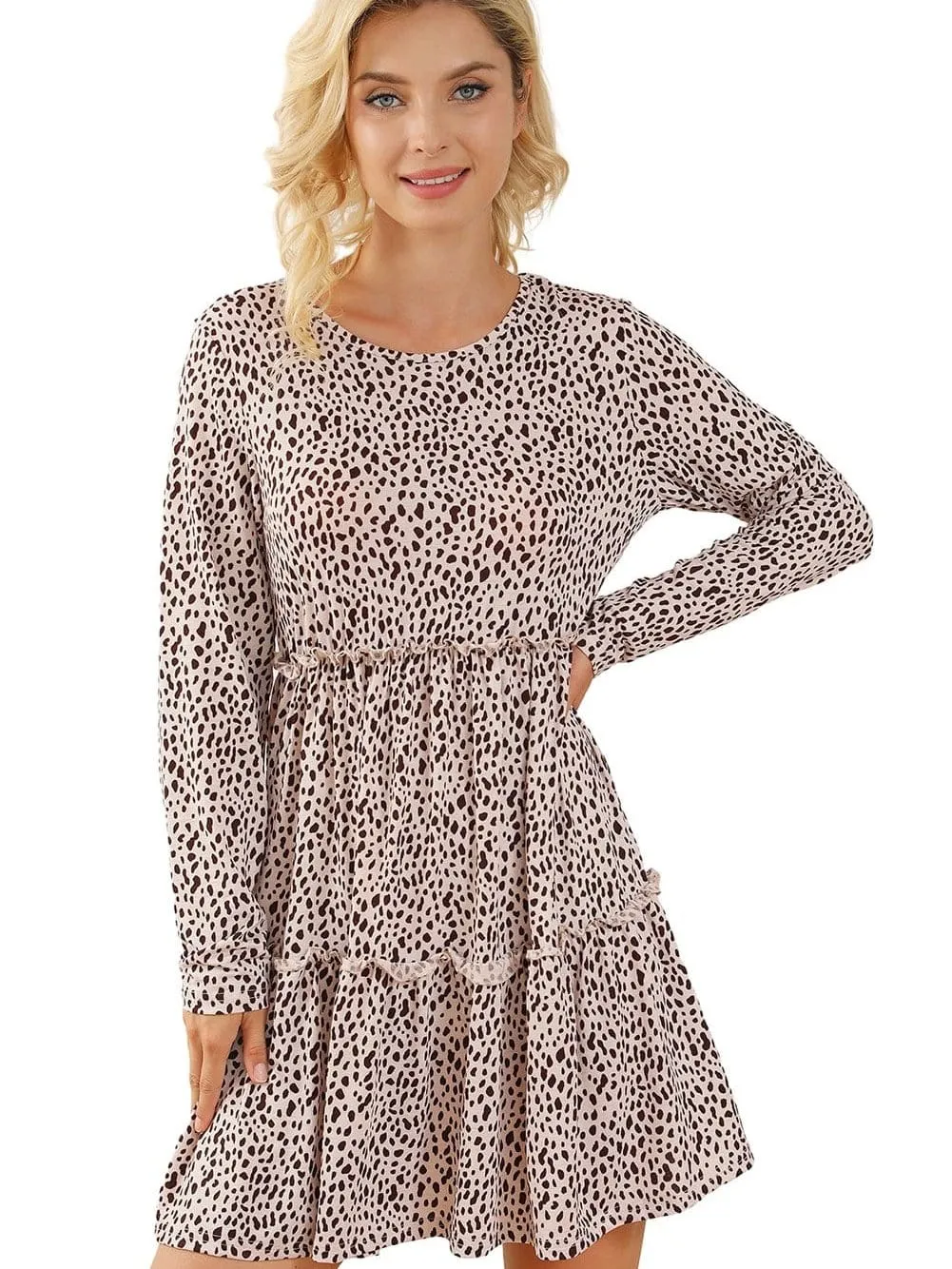 Casual Long Sleeve Floral Dress