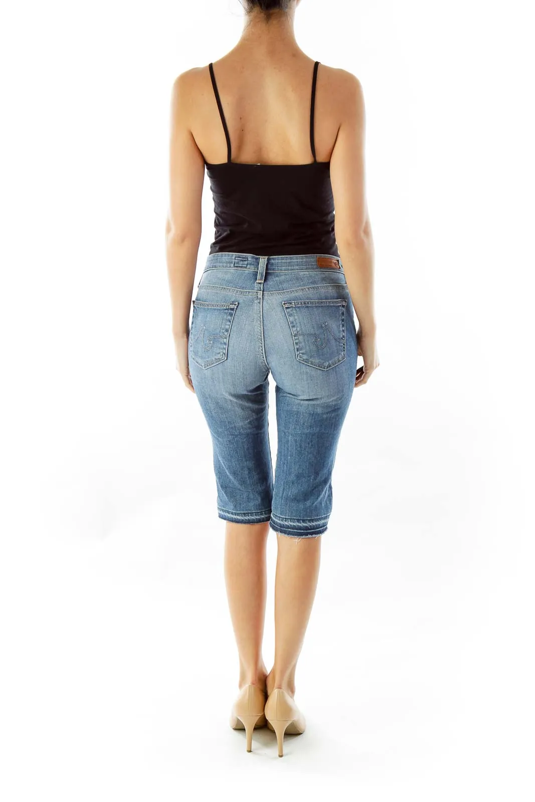Denim Bermuda Cut-Off Shorts