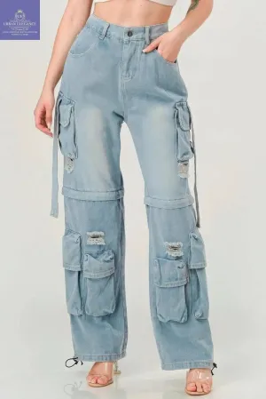 Denim Cargo Jeans