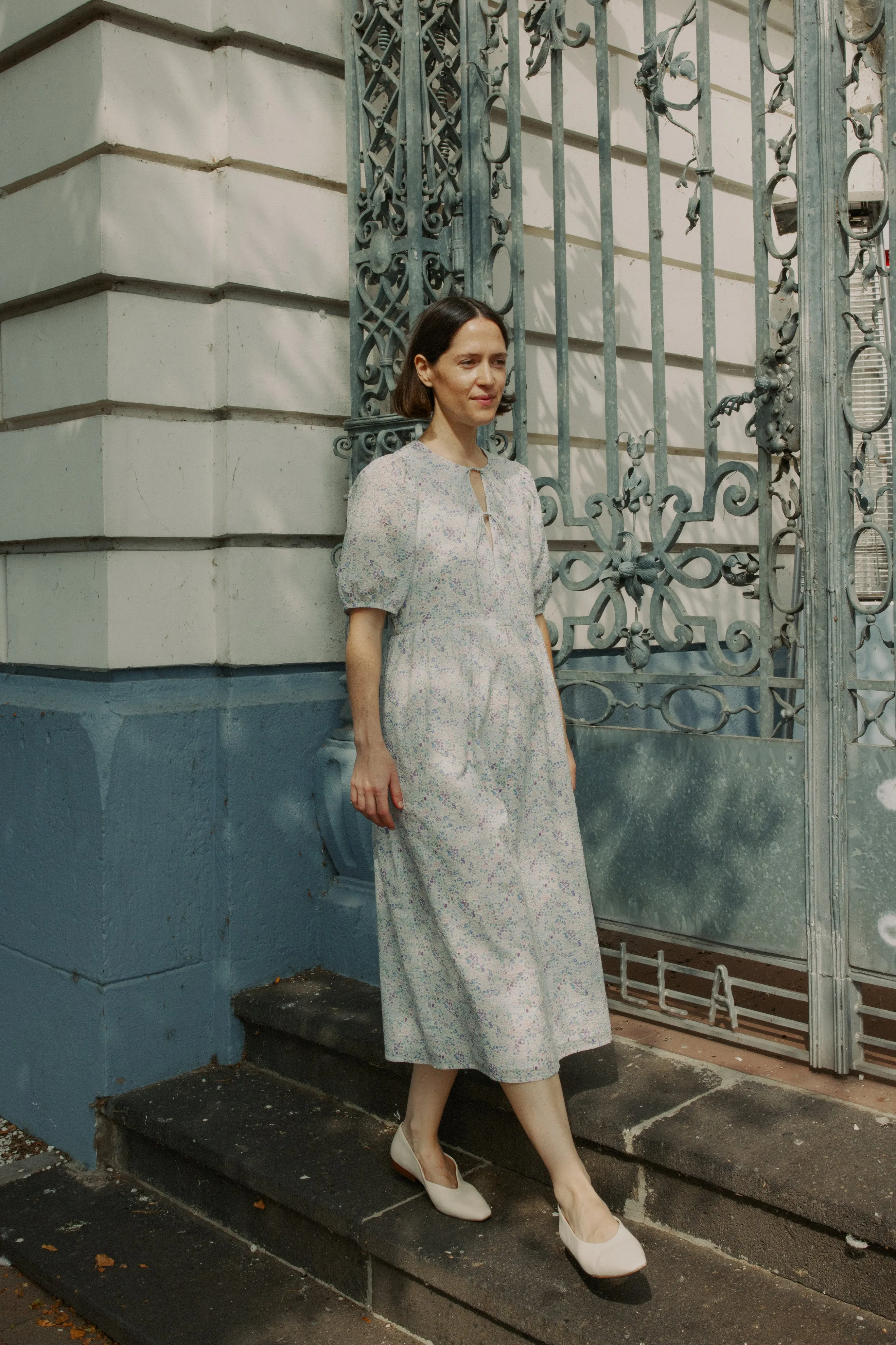 Double Tie Dress -- Crinkled Cotton