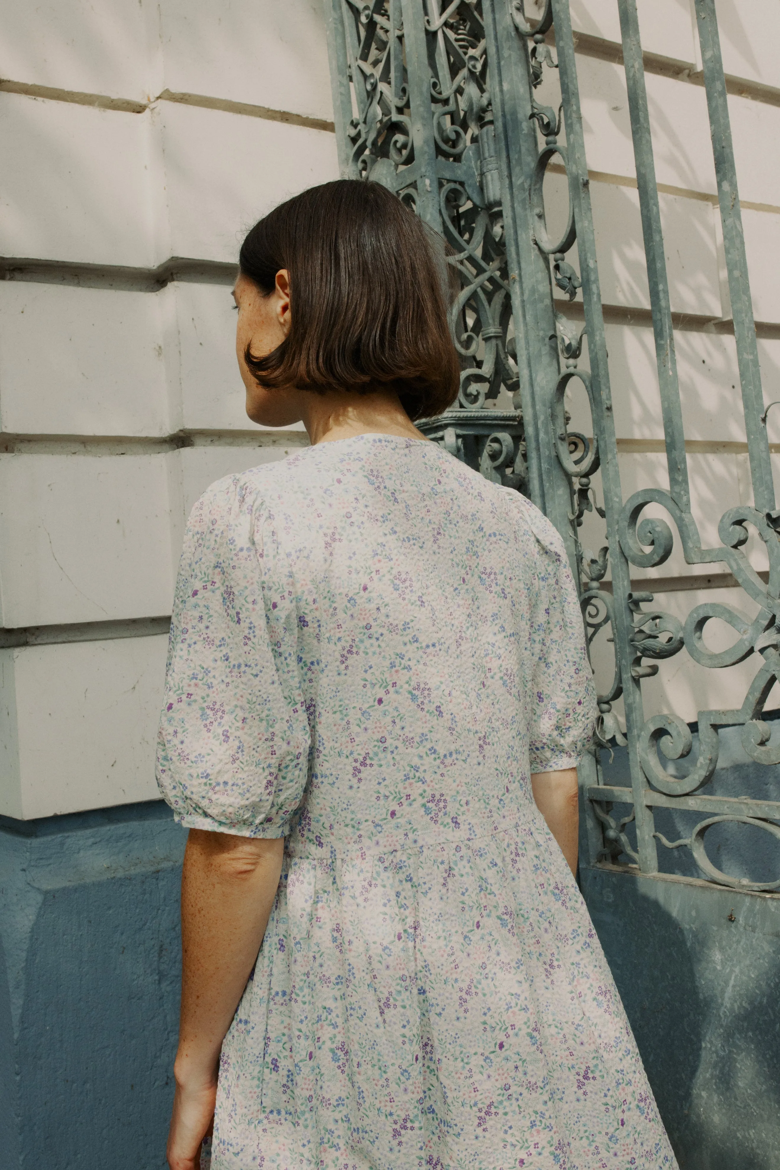 Double Tie Dress -- Crinkled Cotton