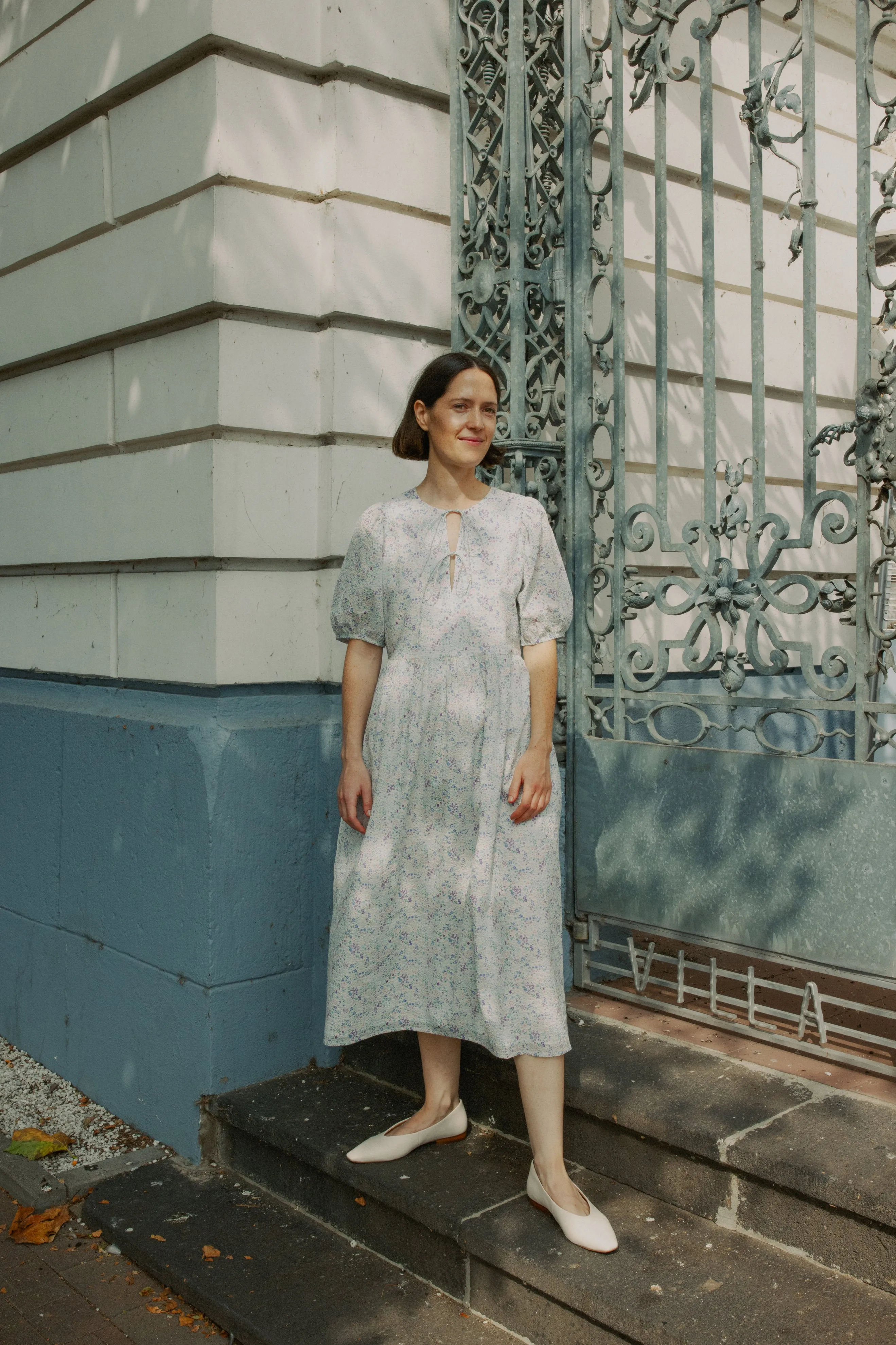 Double Tie Dress -- Crinkled Cotton