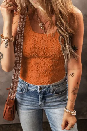 Down The Road Textured Tank Top Orange