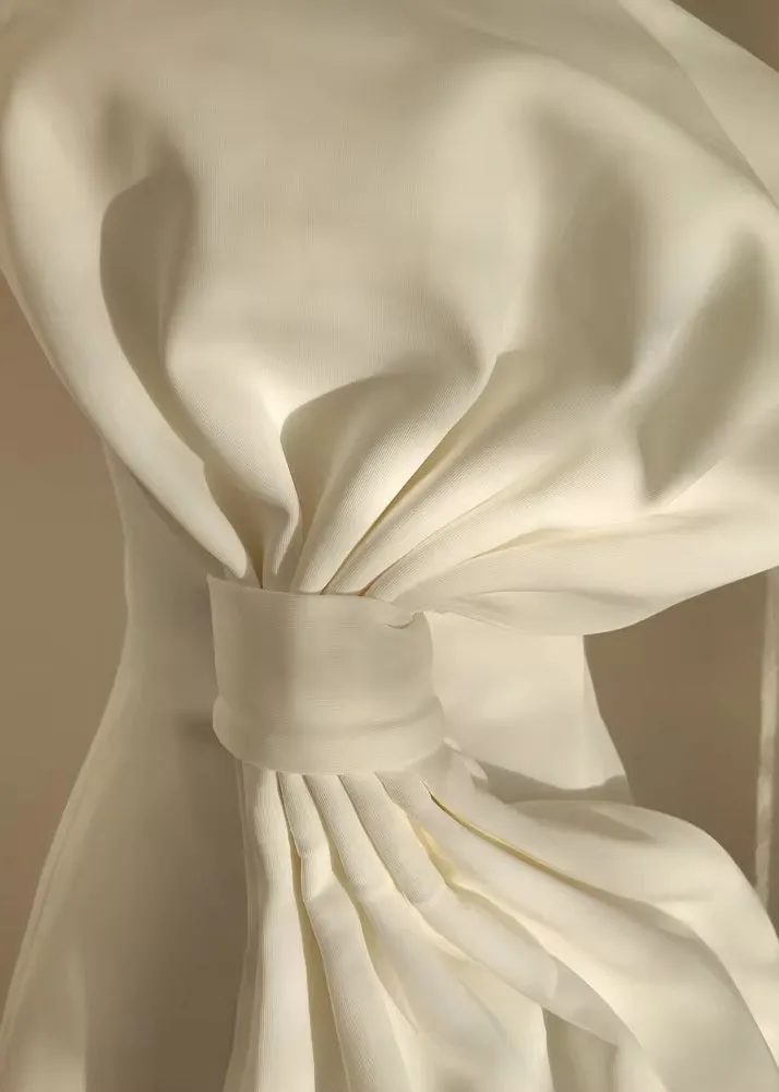Erna Asymmetrical Bow Mini Dress