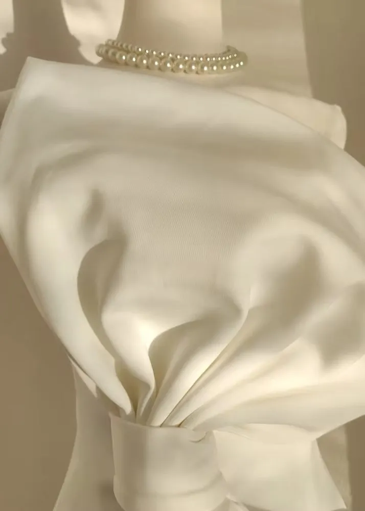 Erna Asymmetrical Bow Mini Dress