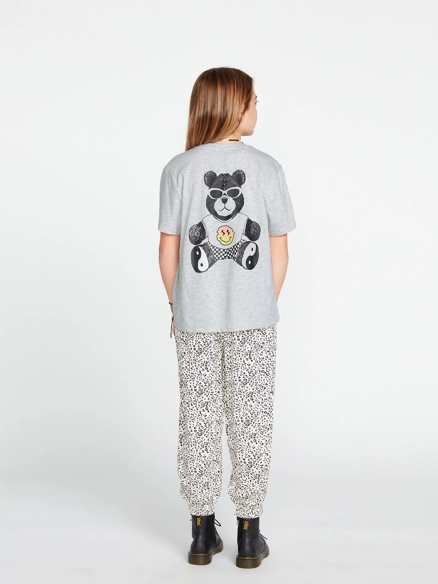 Girls Truly Stoked Boyfriend Short Sleeve Tee - Light Grey