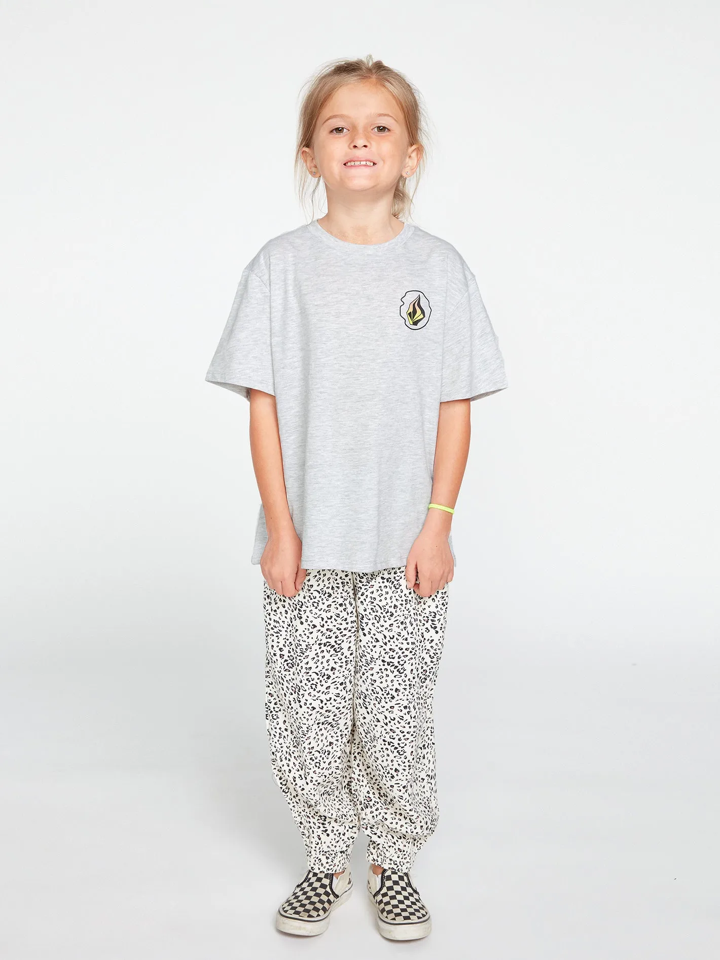 Girls Truly Stoked Boyfriend Short Sleeve Tee - Light Grey