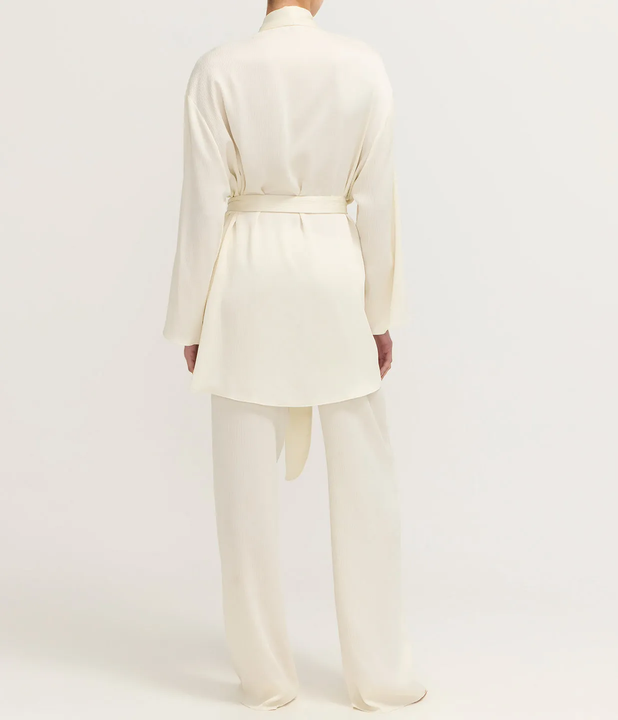 Giulia Pleated Pants in Ivory