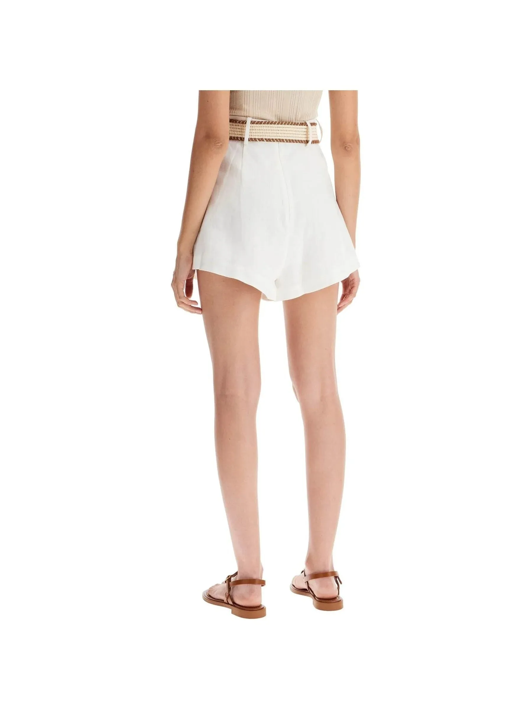 Halliday Tuck Linen Shorts