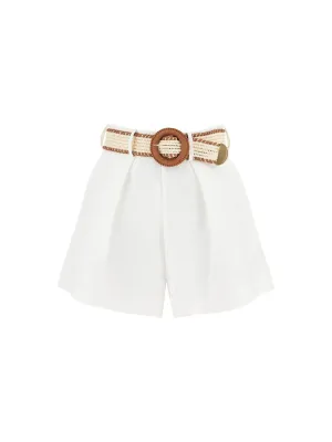 Halliday Tuck Linen Shorts