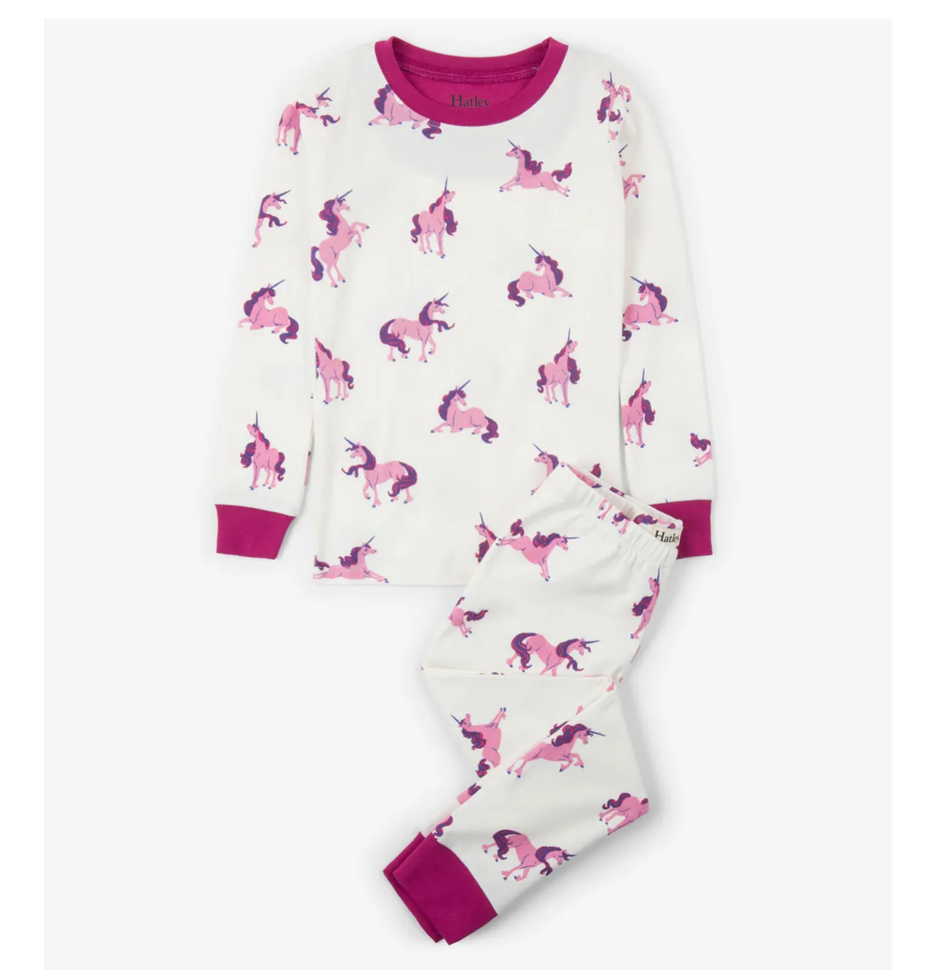 HATLEY Majestic Unicorns Organic Cotton Pajama Set