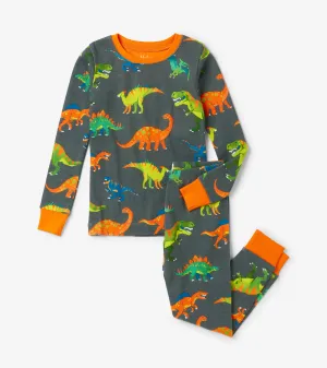 Hatley Pajama Set - Colourblock Dino