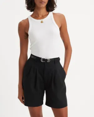 Levi's® Womens Pleated Trouser Short - Caviar