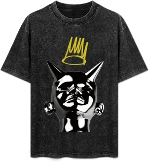 Mens Womens Unisex Vintage Oversized Drop Shoulder Short Sleeve T Shirt Funny Wash Solid Shirt Top