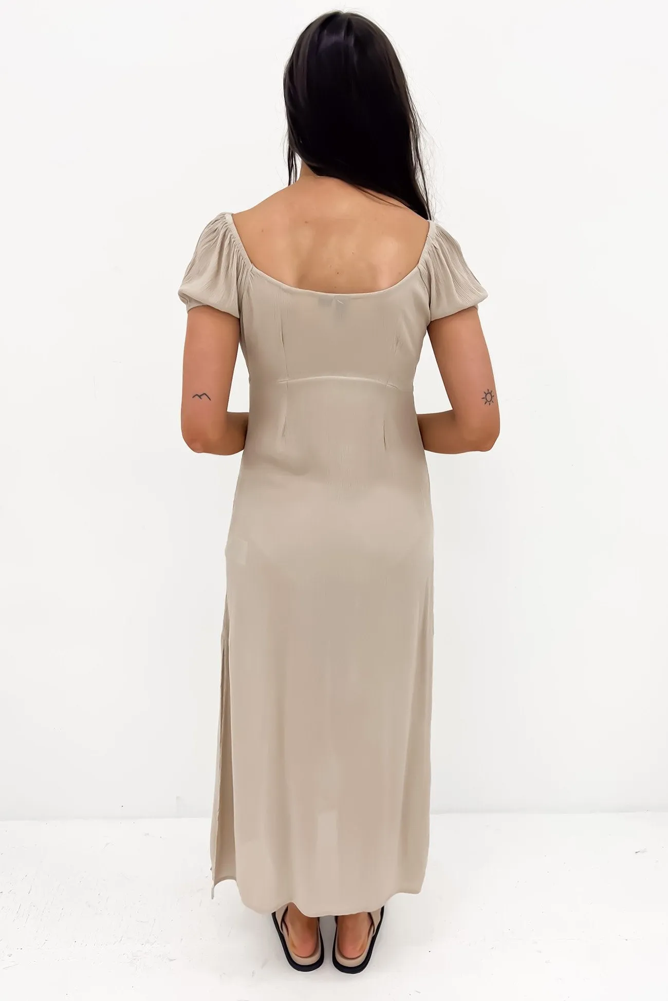 Moonblast Maxi Dress Taupe