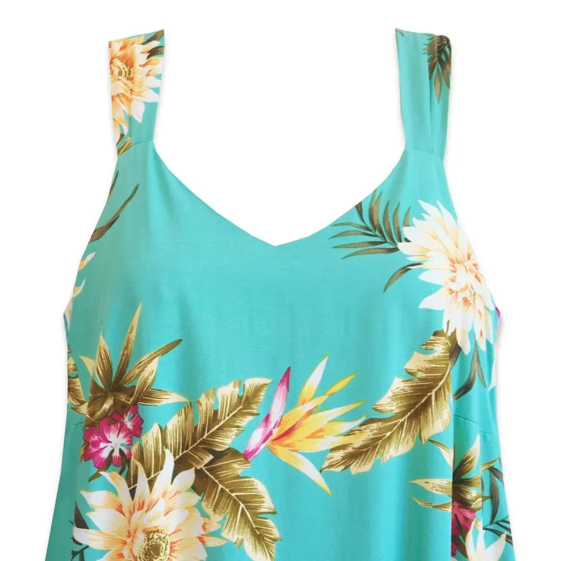 Mountain Green Swing Hawaiian Dress