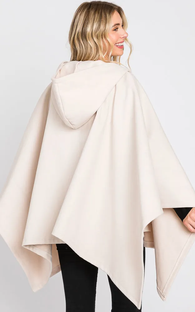 MS0329 HOODED SOLID COLOR RUANA