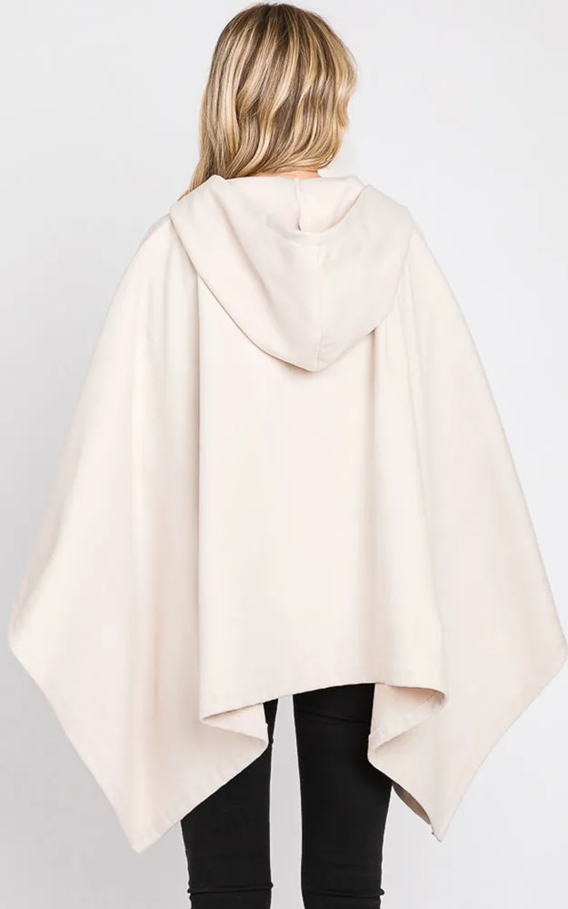 MS0329 HOODED SOLID COLOR RUANA