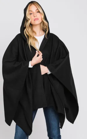 MS0329 HOODED SOLID COLOR RUANA