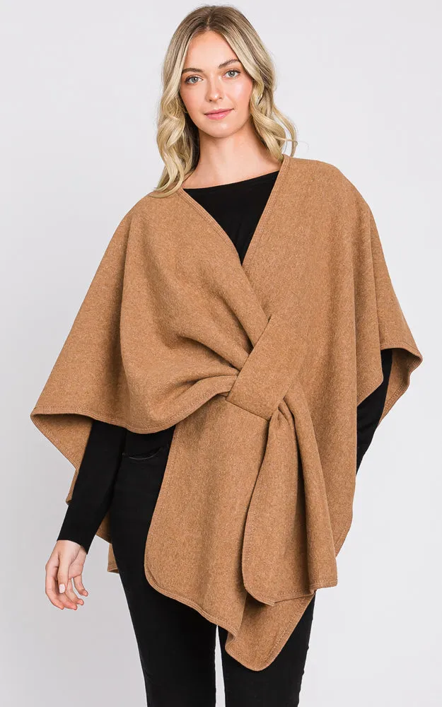 MS0338 Solid Color Interlocking Wrap Cover Up